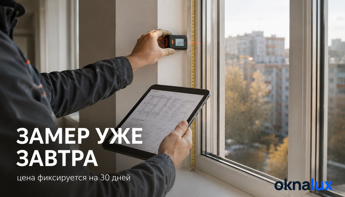 Замер на следующий день, цена держится 30 дней